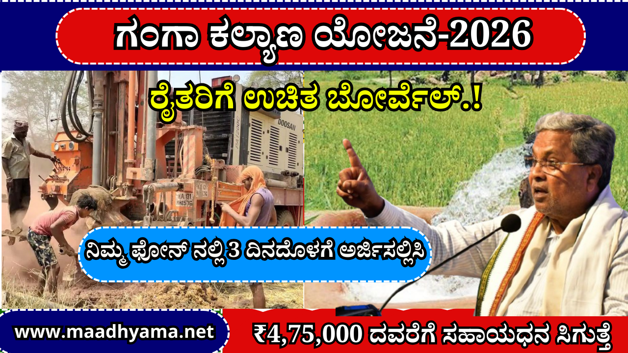 ಗಂಗಾ ಕಲ್ಯಾಣ ಯೋಜನೆ | Ganga Kalyana Scheme apply online
